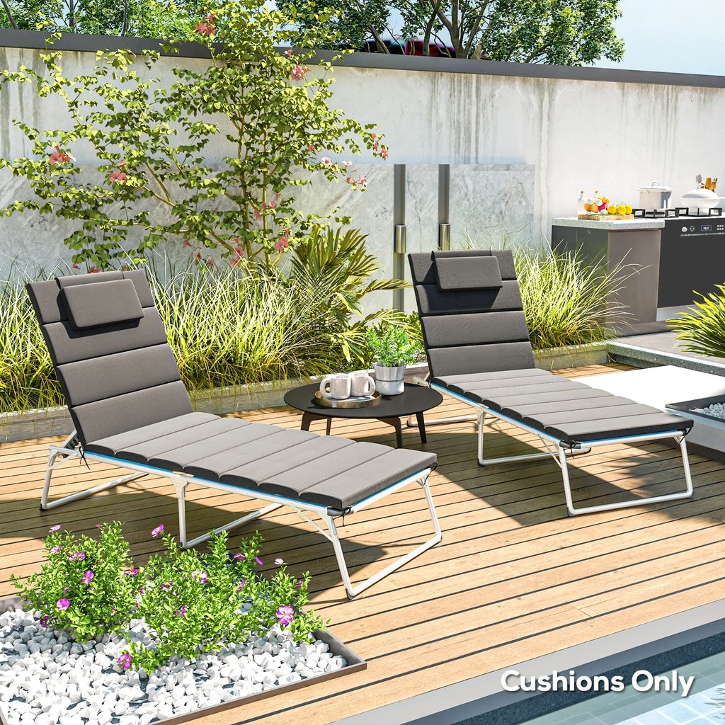 coussin pour bain de soleil blanc