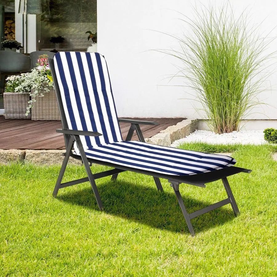 coussin bain de soleil rayé