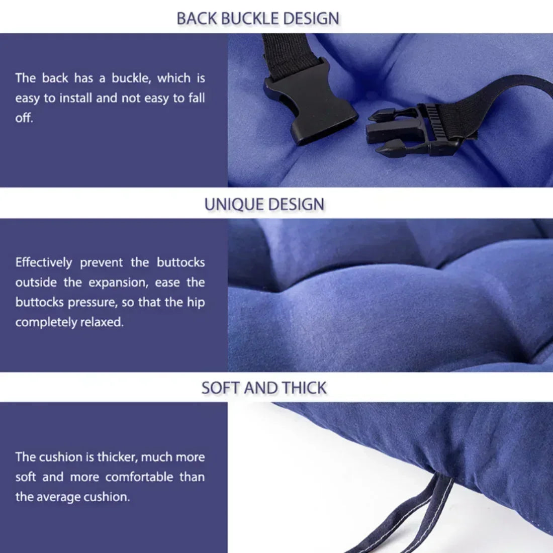 Coussin bain de soleil extérieur dossier haut antidérapant