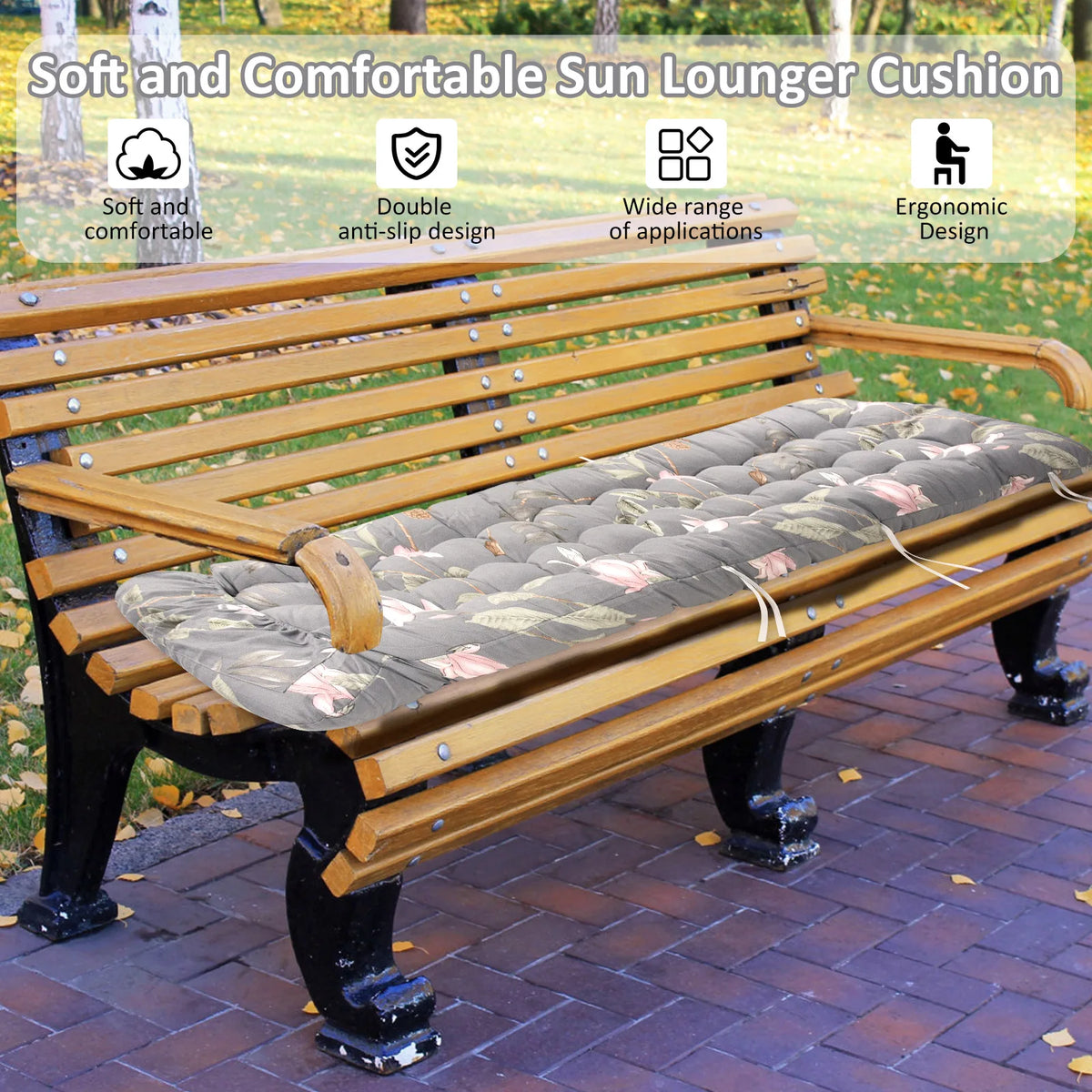 Coussin bain de soleil antidérapant coton perlé 170cm