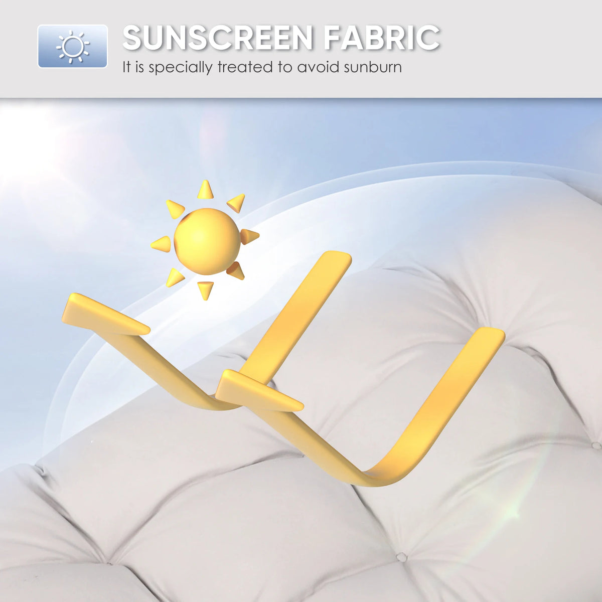 coussin épais pour bain de soleil