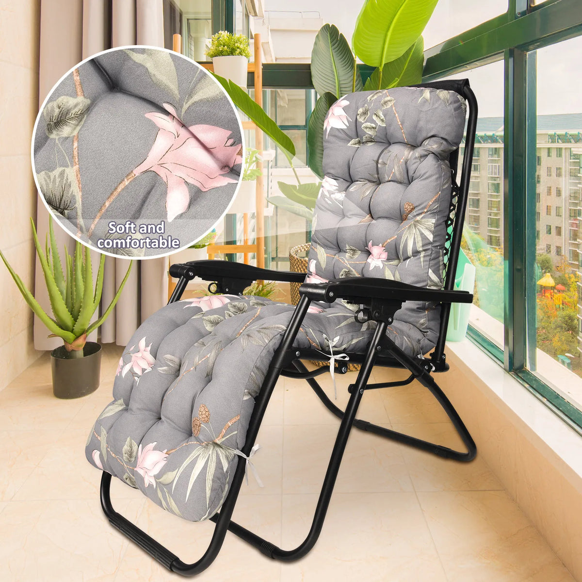 Coussin bain de soleil de rechange épais antidérapant