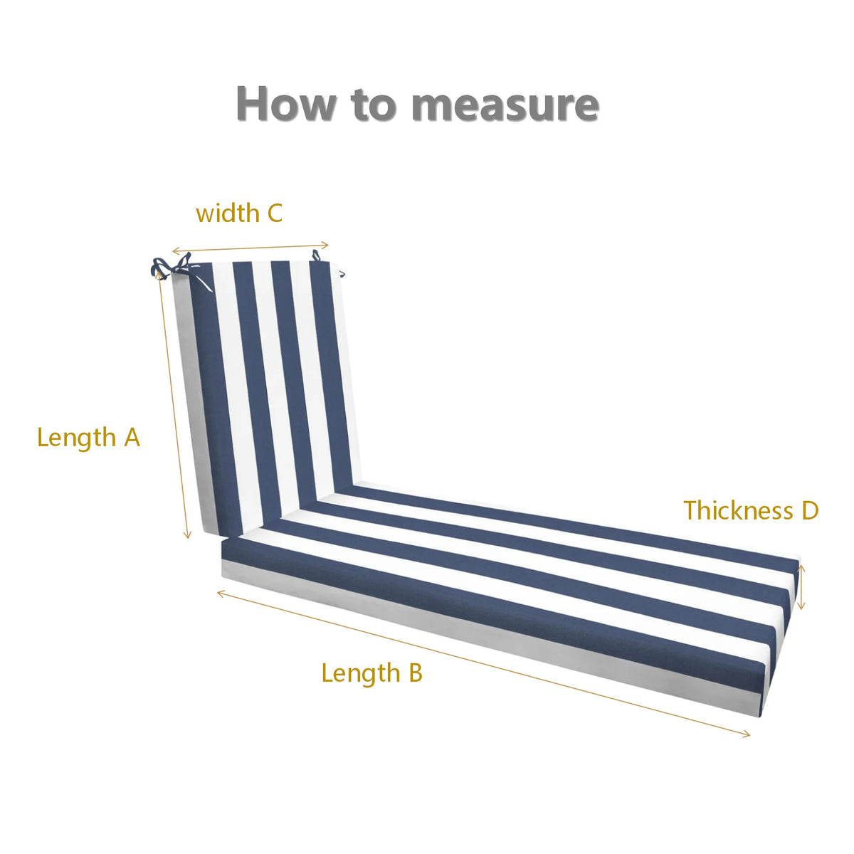 coussin bain de soleil rayé bleu et blanc