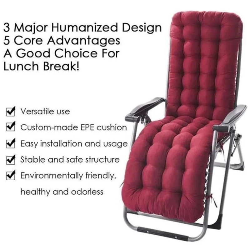 Coussin bain de soleil dossier haut épais extérieur.