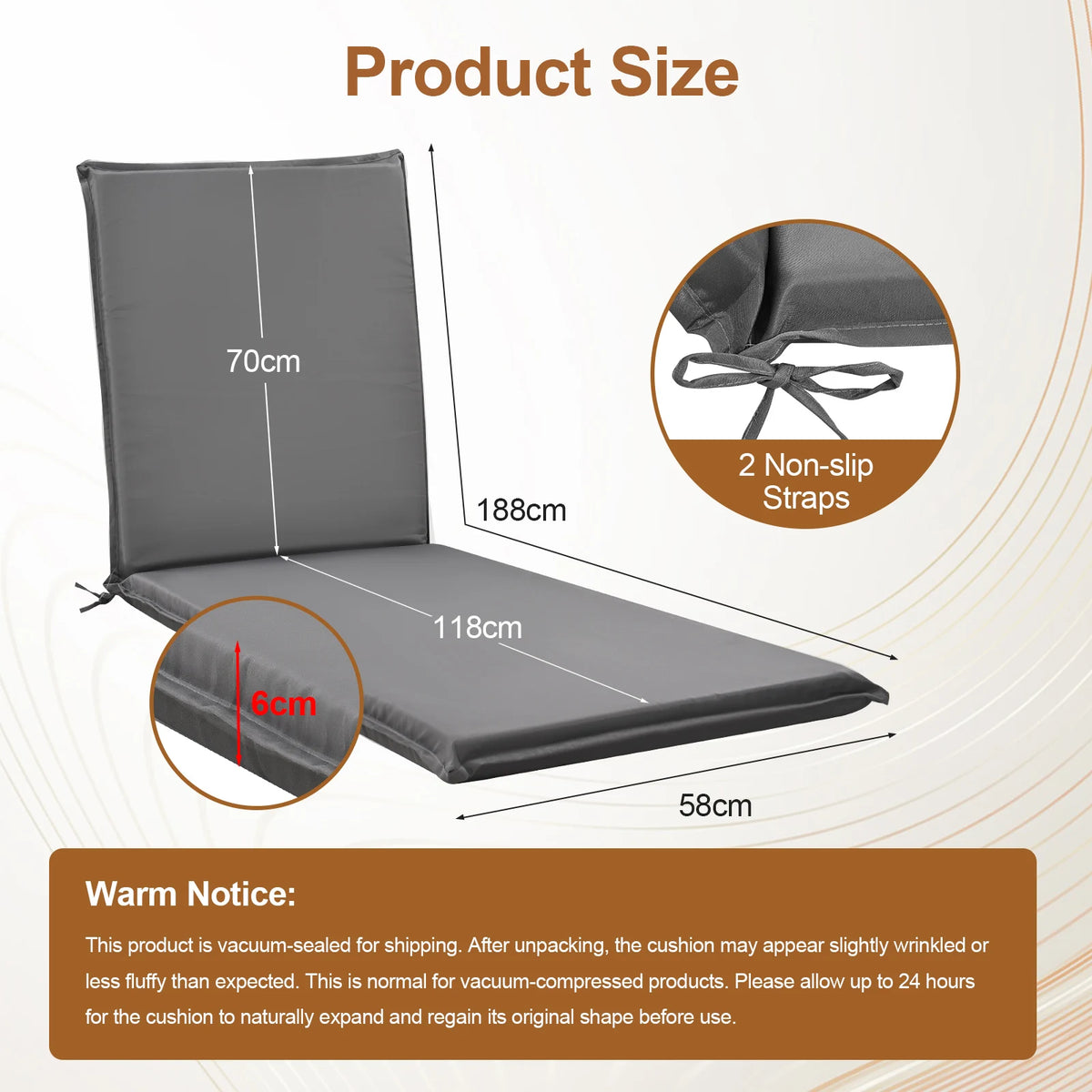 coussin bain de soleil polyester