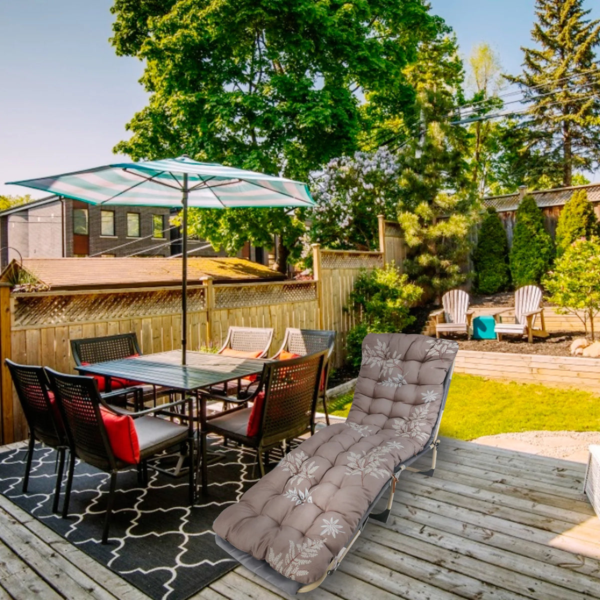 Coussin bain de soleil extérieur confortable antidérapant épais